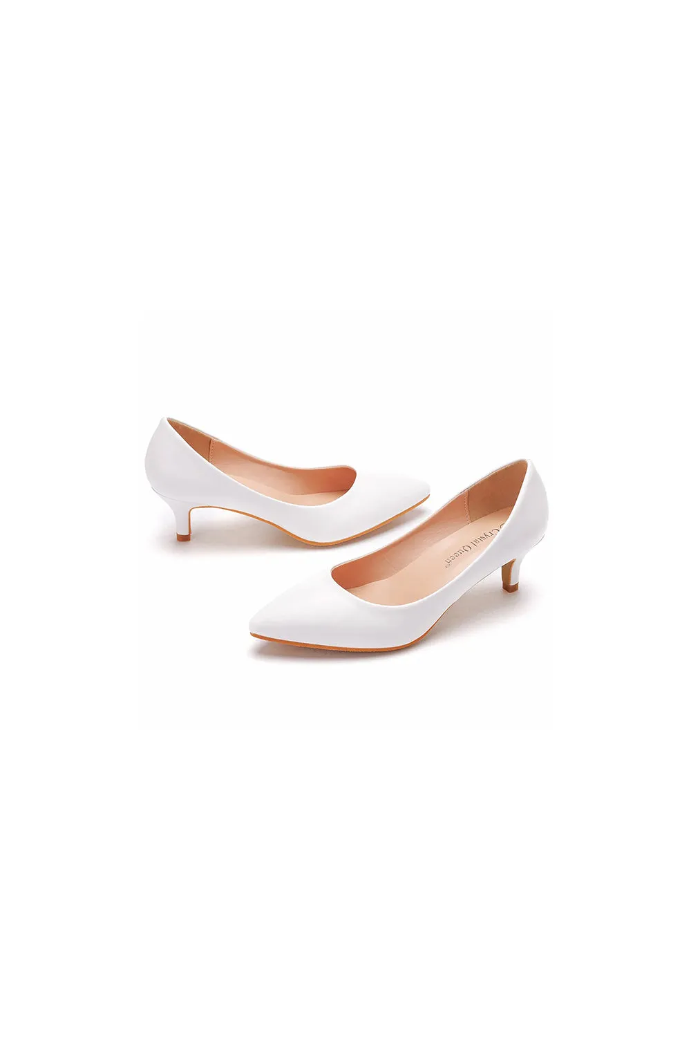 Simple Kitten Heels Pointed Toe Women's Shoes