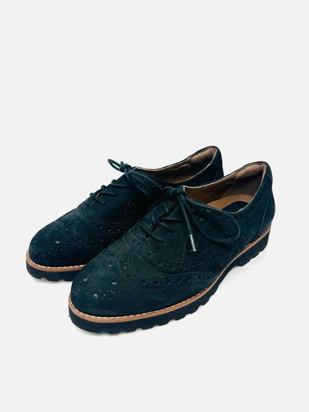 Size 7 Black Brogue Lace-Up Shoes Shoes