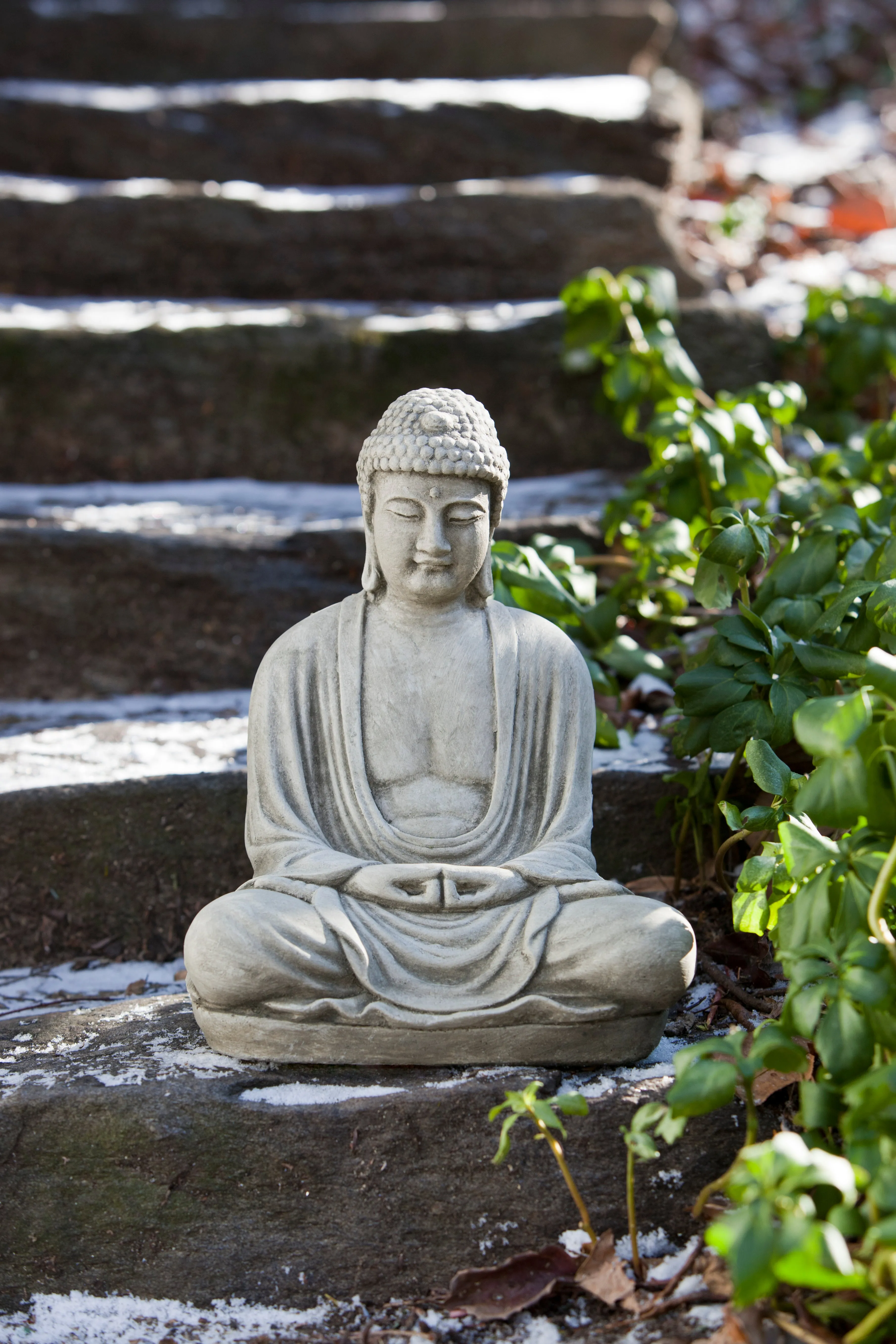 Small Seated Buddha Garden Statue