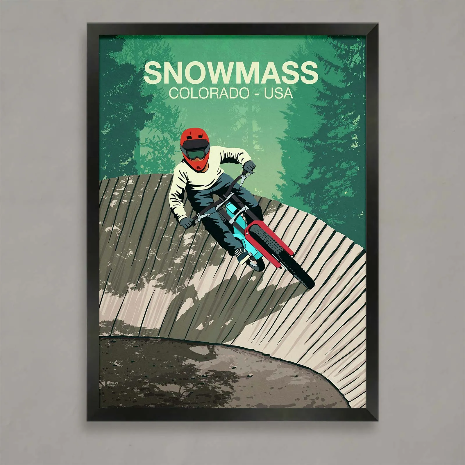 Snowmass mountain bike trail poster