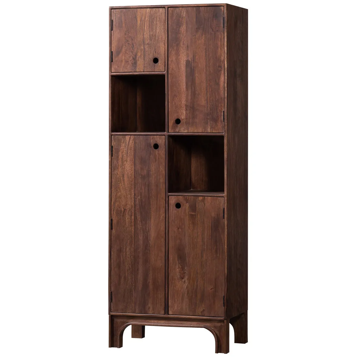 Staes Walnut Mango Wood Storage Cabinet