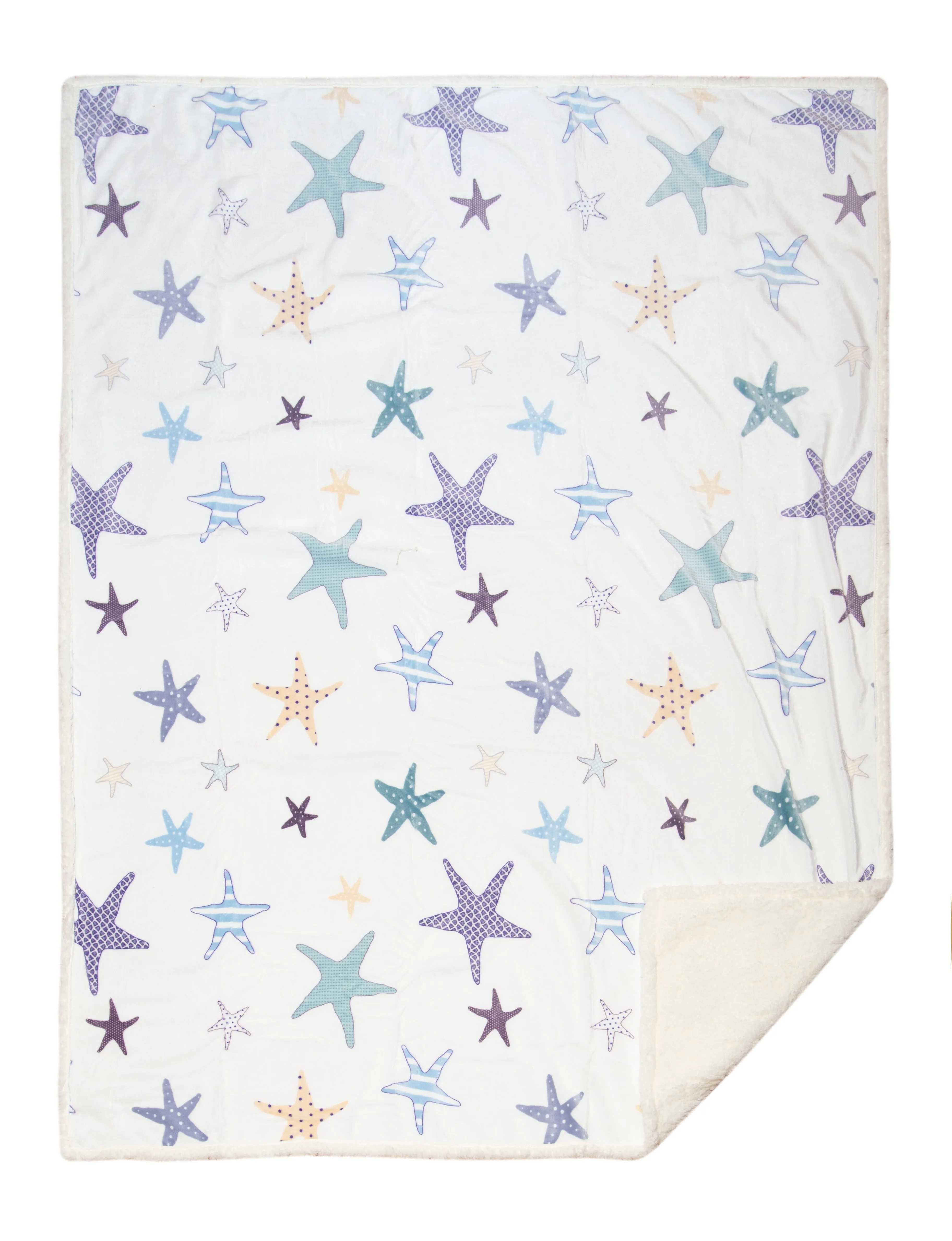 Starfish Plush Sherpa Throw