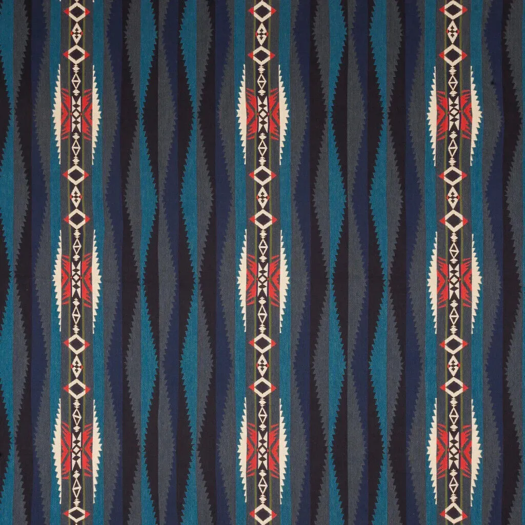 Sunbrella Lahaina Tribal Wave Tuquoise Sunbrella Outdoor Fabric By the yard