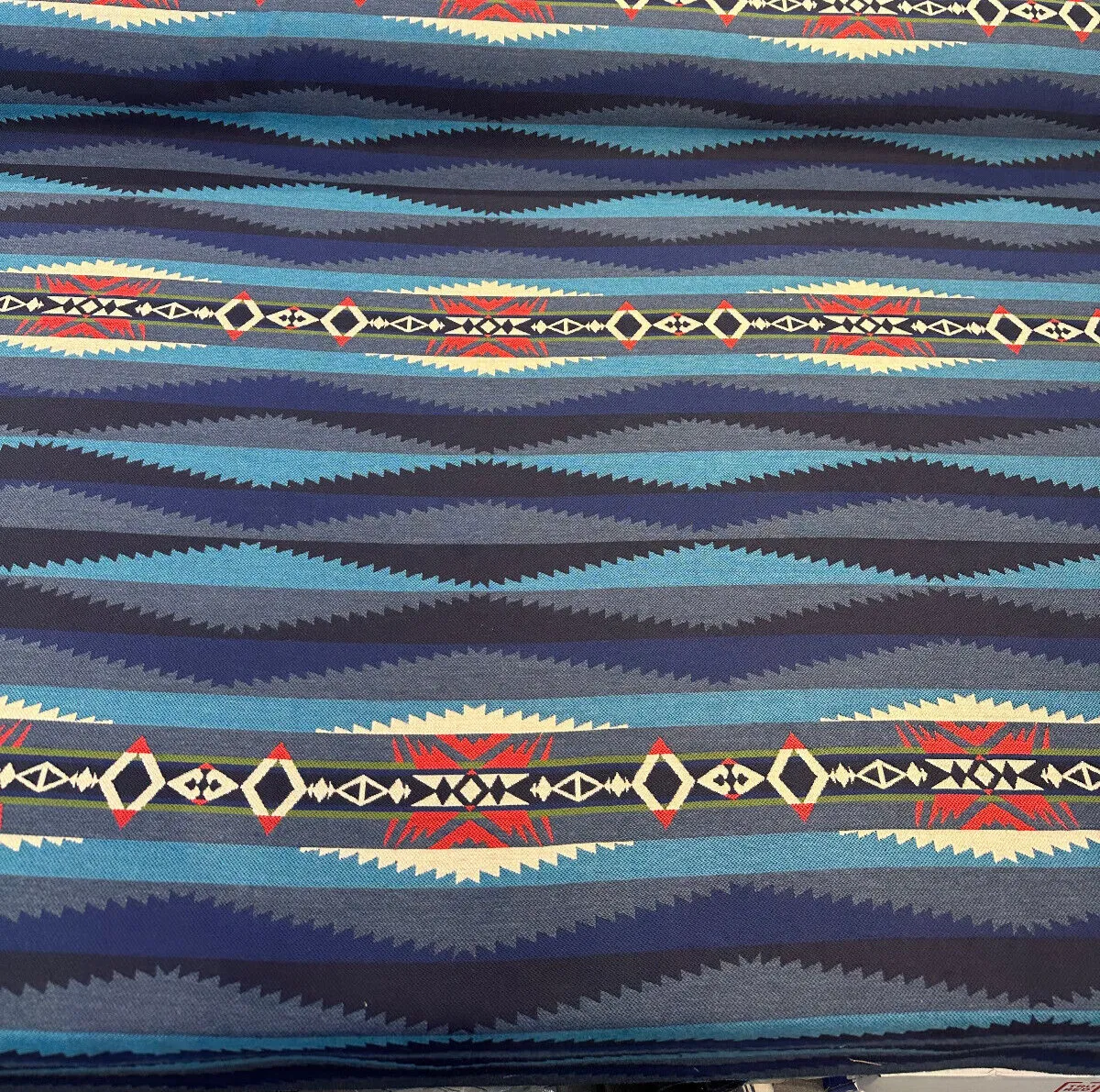 Sunbrella Lahaina Tribal Wave Tuquoise Sunbrella Outdoor Fabric By the yard