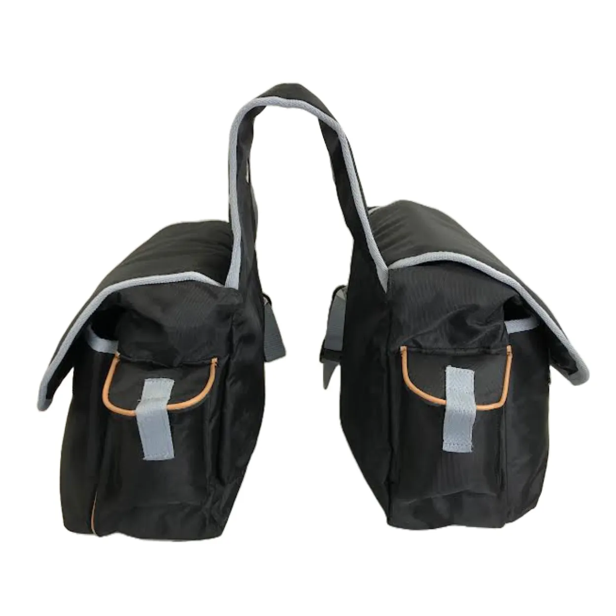 TAHOE PADDED TRIPLE LAYER 1200D NYLON SADDLE BAGS FOR TRAIL RIDING 1 YEAR WARRANTY WITH 2 POCKETS FOR WATER BOTTLES