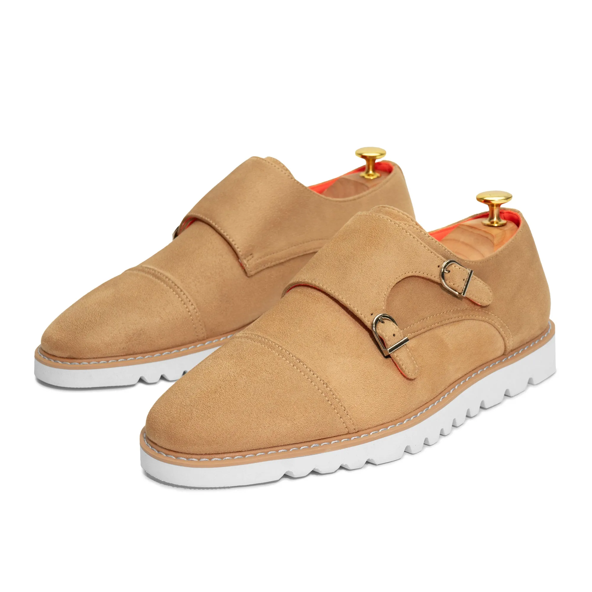 The Freshman S TAYNO Suede Double Monk Strap Oxford Sneaker