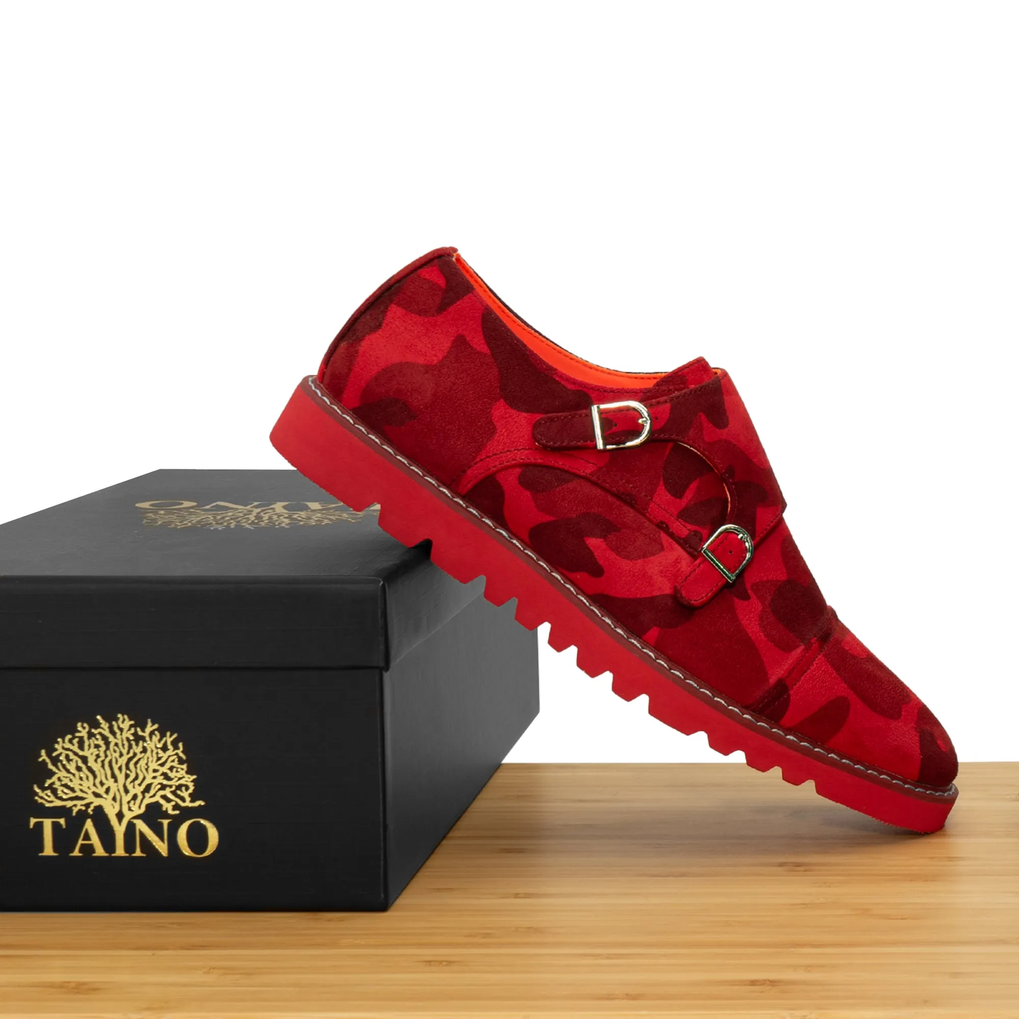 The Freshman S TAYNO Suede Double Monk Strap Oxford Sneaker