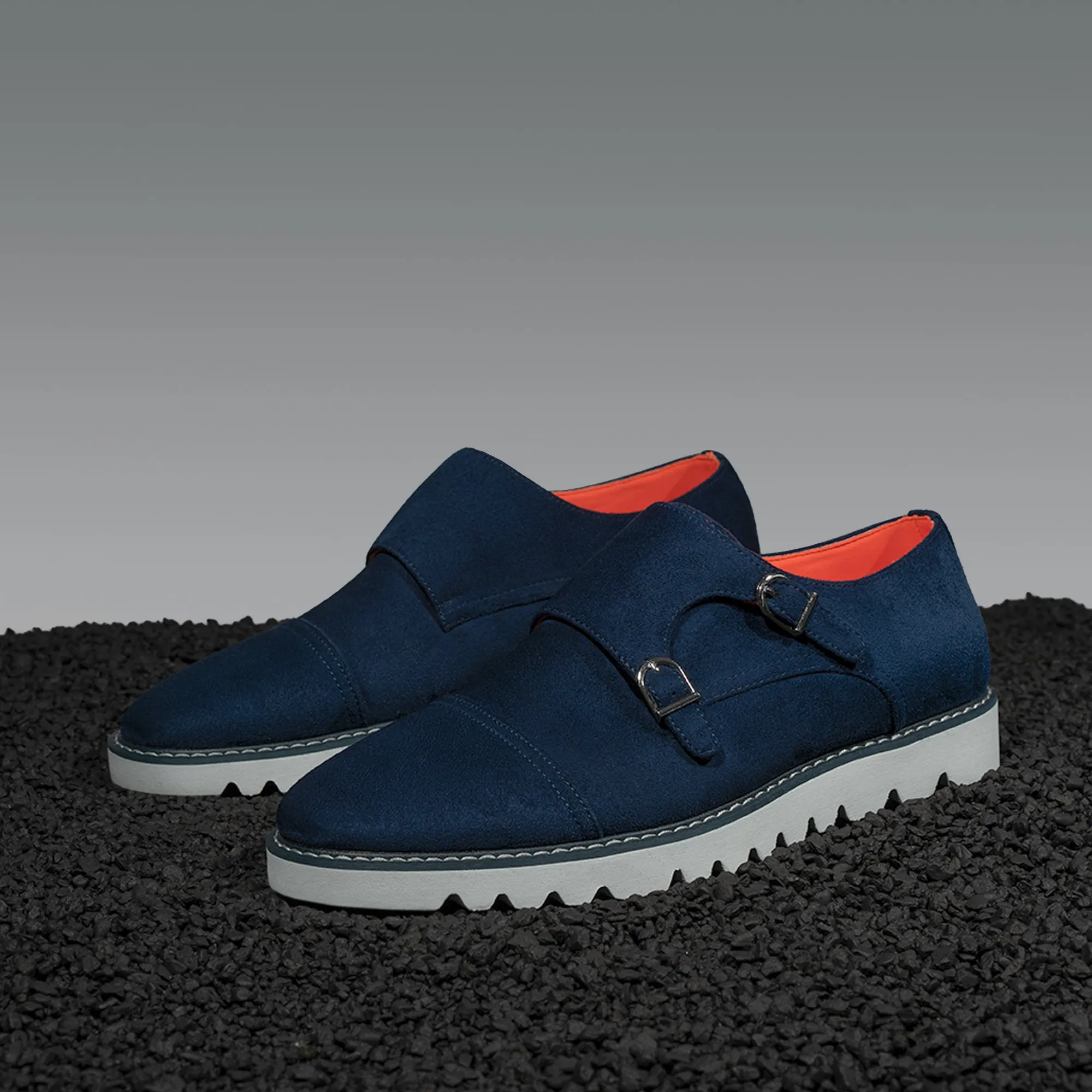 The Freshman S TAYNO Suede Double Monk Strap Oxford Sneaker