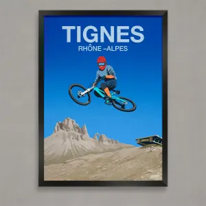 Tignes mountain bike trail poster