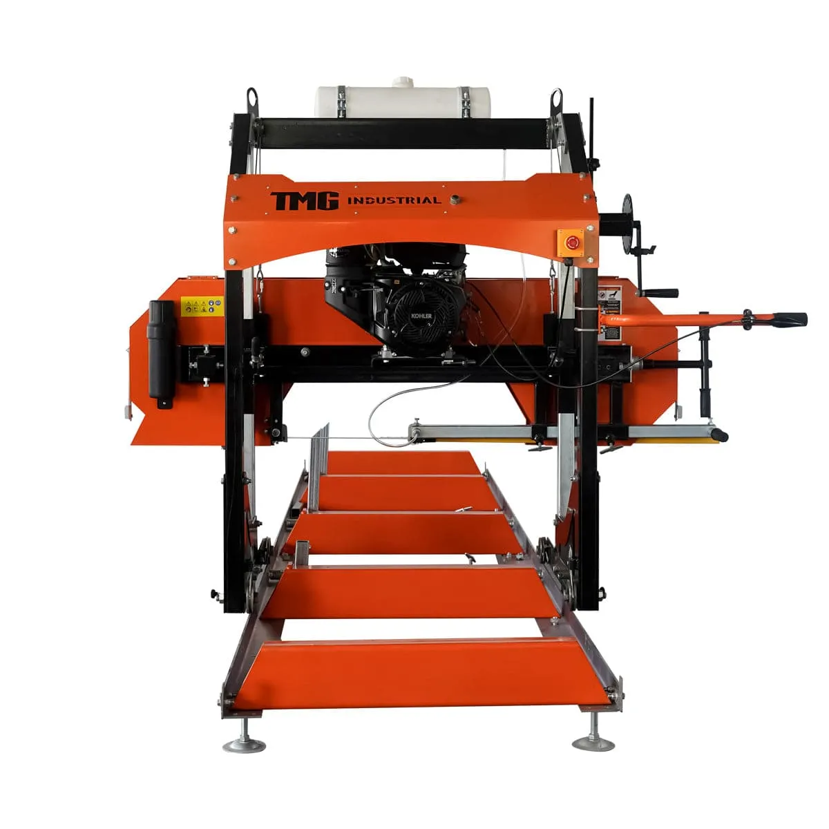 TMG Industrial 30" Portable Sawmill, 14 HP Kohler Engine, 28" Board Width, 12' Log Length, 14.5' Track Bed, TMG-PSM30