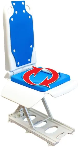 Tranquilo Premium Electric Bath Lift with Padded, SAFESWIVEL Rotating SEAT and Electric Recline. Available with Rotating Seat or Deluxe Stationary Seat