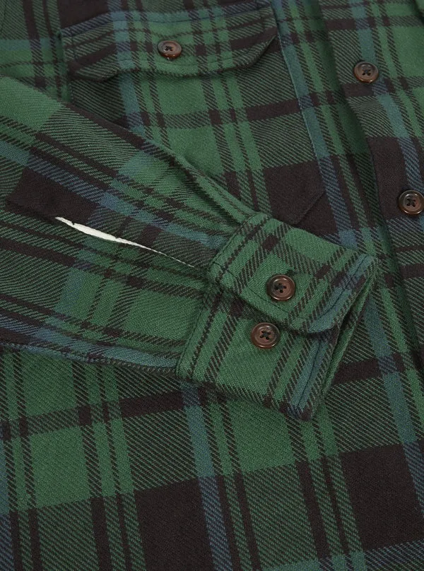 Universal Wokrs Utility Shirt - Green Heavy Check