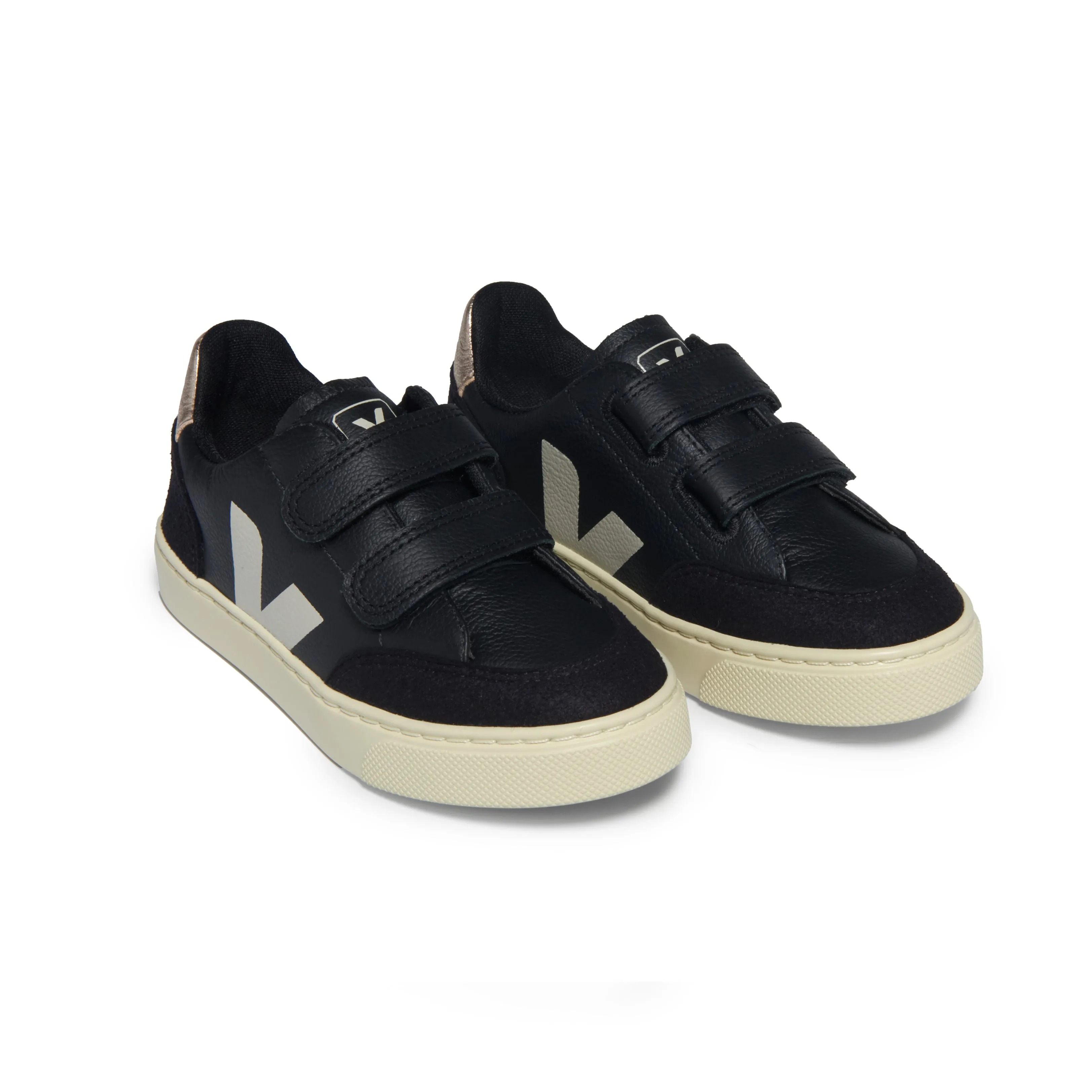 V-12 Chromefree Leather Sneakers - Platine/Black