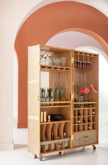 Venezia Cream Bar Cabinet