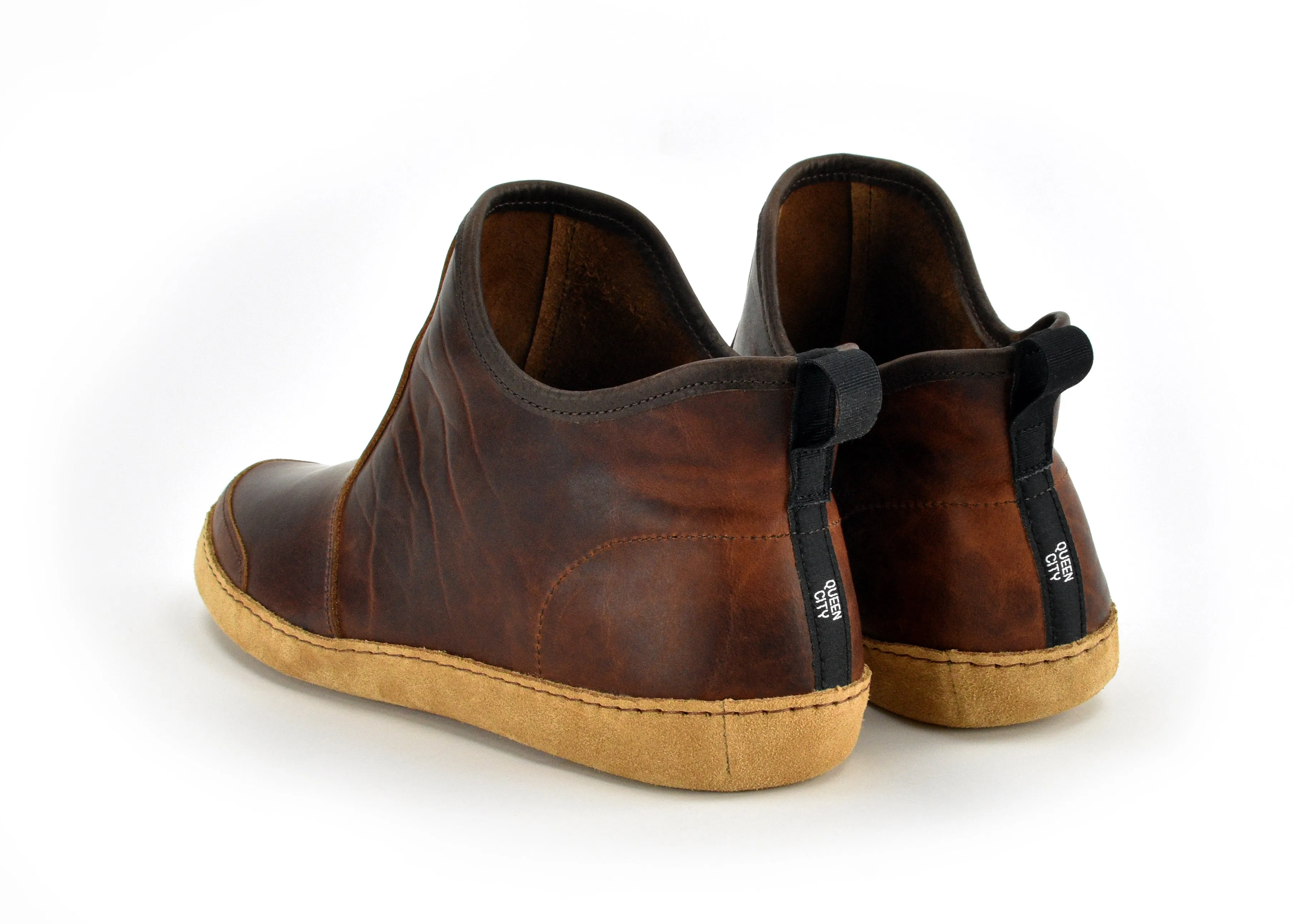 Vermont House Shoes®: Hi-Top - Tobacco Bison