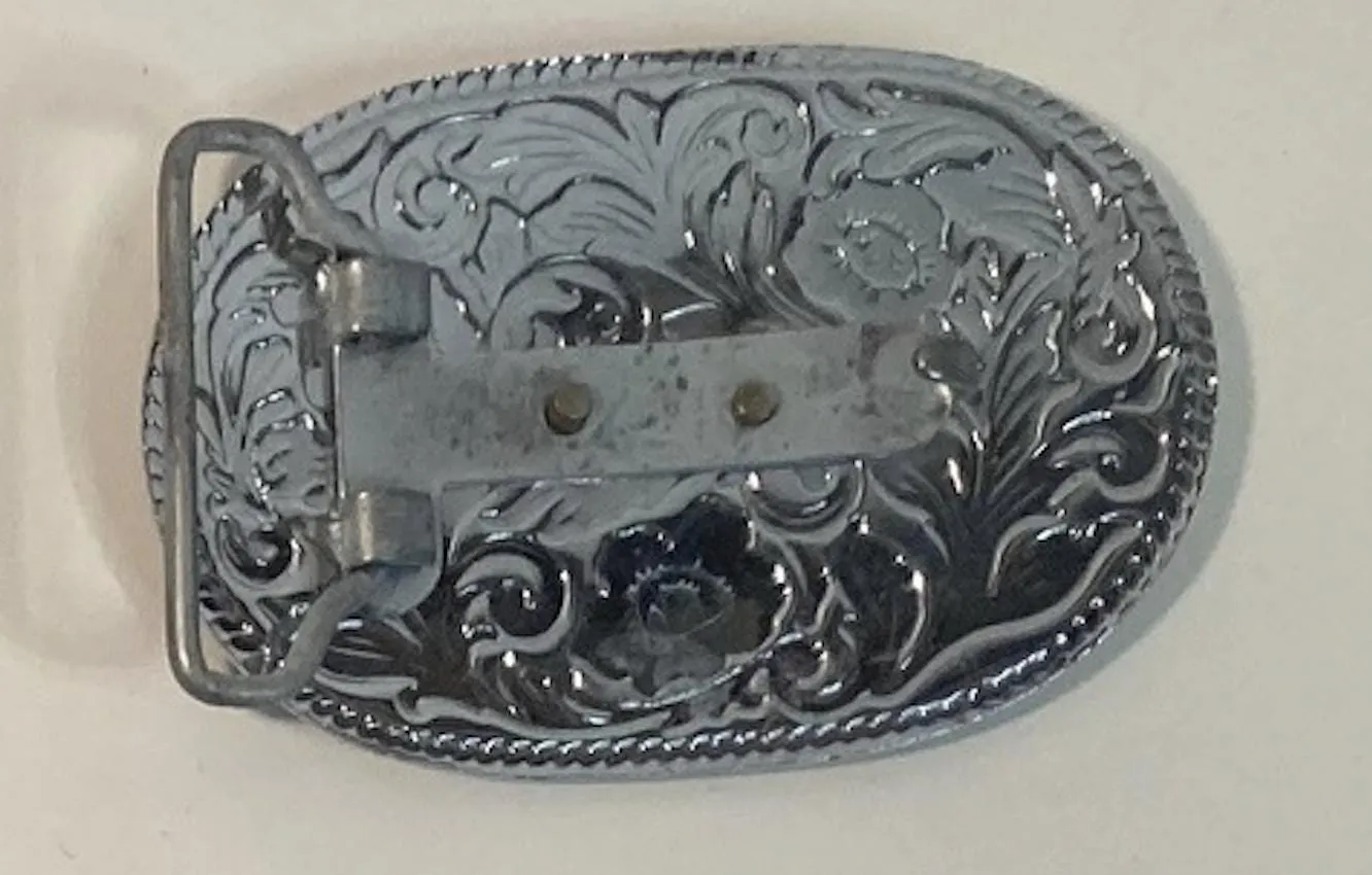 Vintage Metal Belt Buckle, End of the Trail, Heavy Duty, Quality, Made in USA, For Belts, Fashion