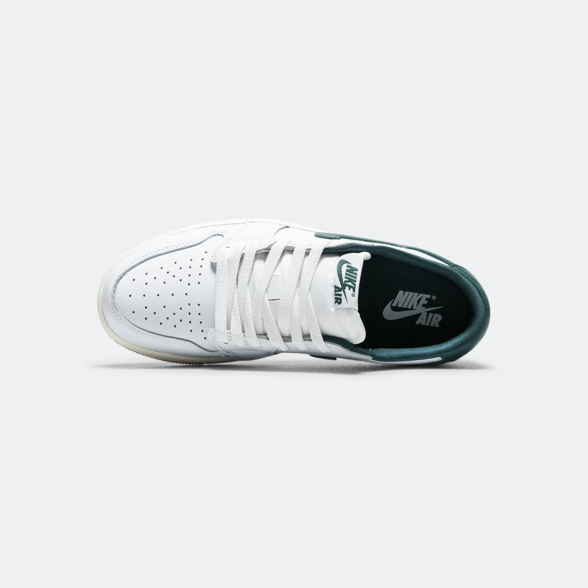 Womens Air Jordan 1 Low OG - White/Oxidized Green-Sail