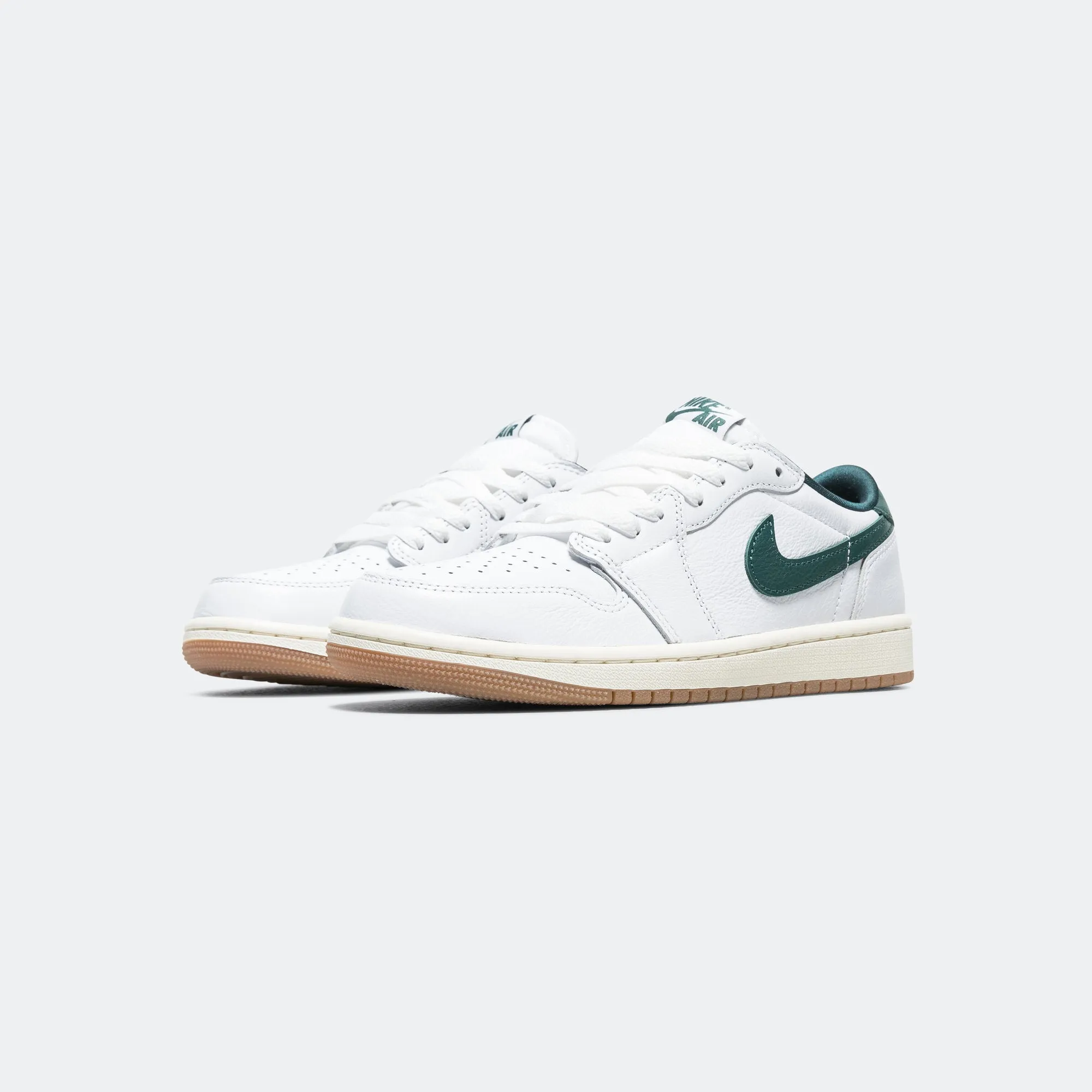 Womens Air Jordan 1 Low OG - White/Oxidized Green-Sail