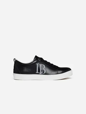 Women's Apple Leather Vegan Sneakers | Black