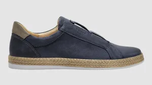 Women's Lifestyle Slip-On Leather Sneakers - Navy