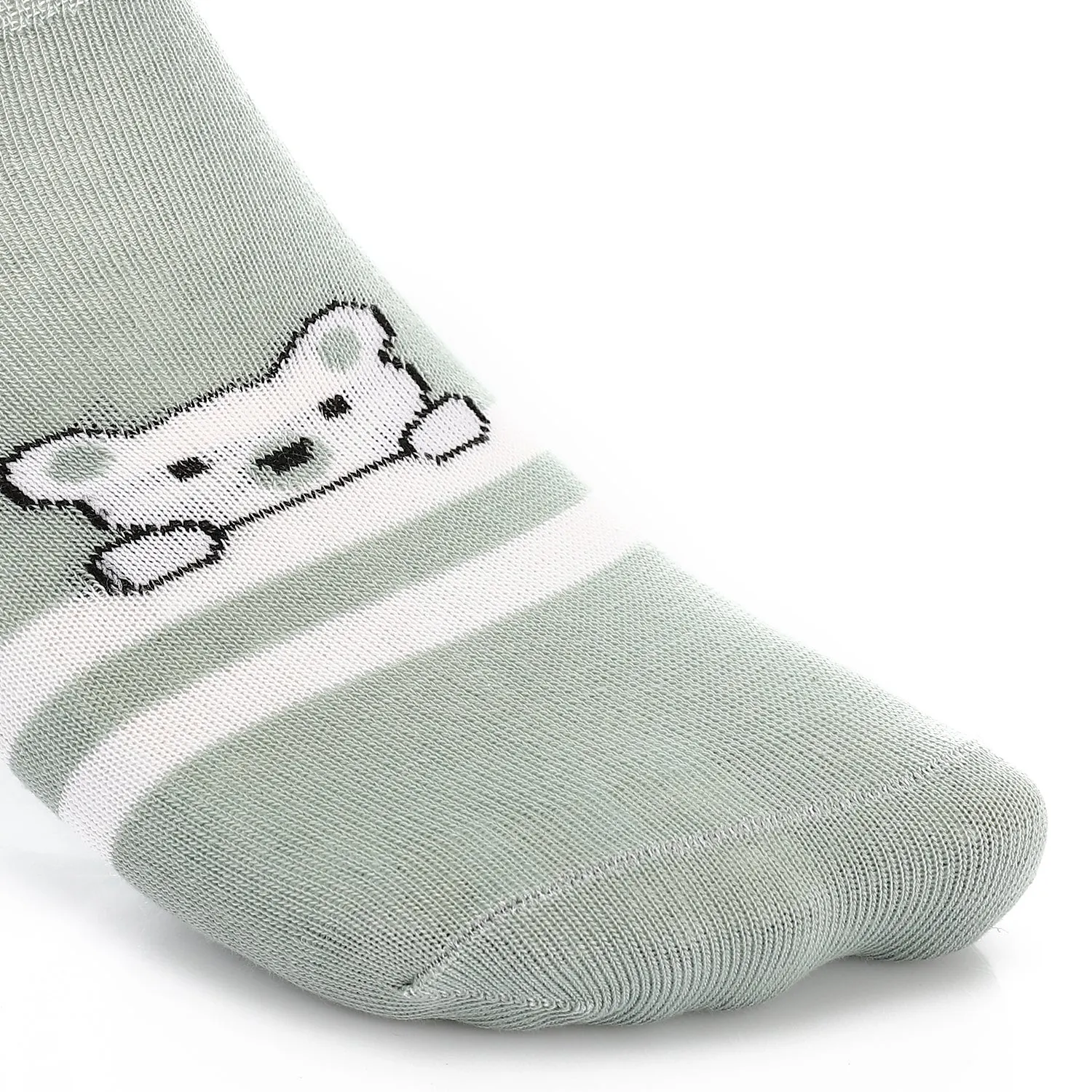 Women's No Show Socks With Drawings -Mint