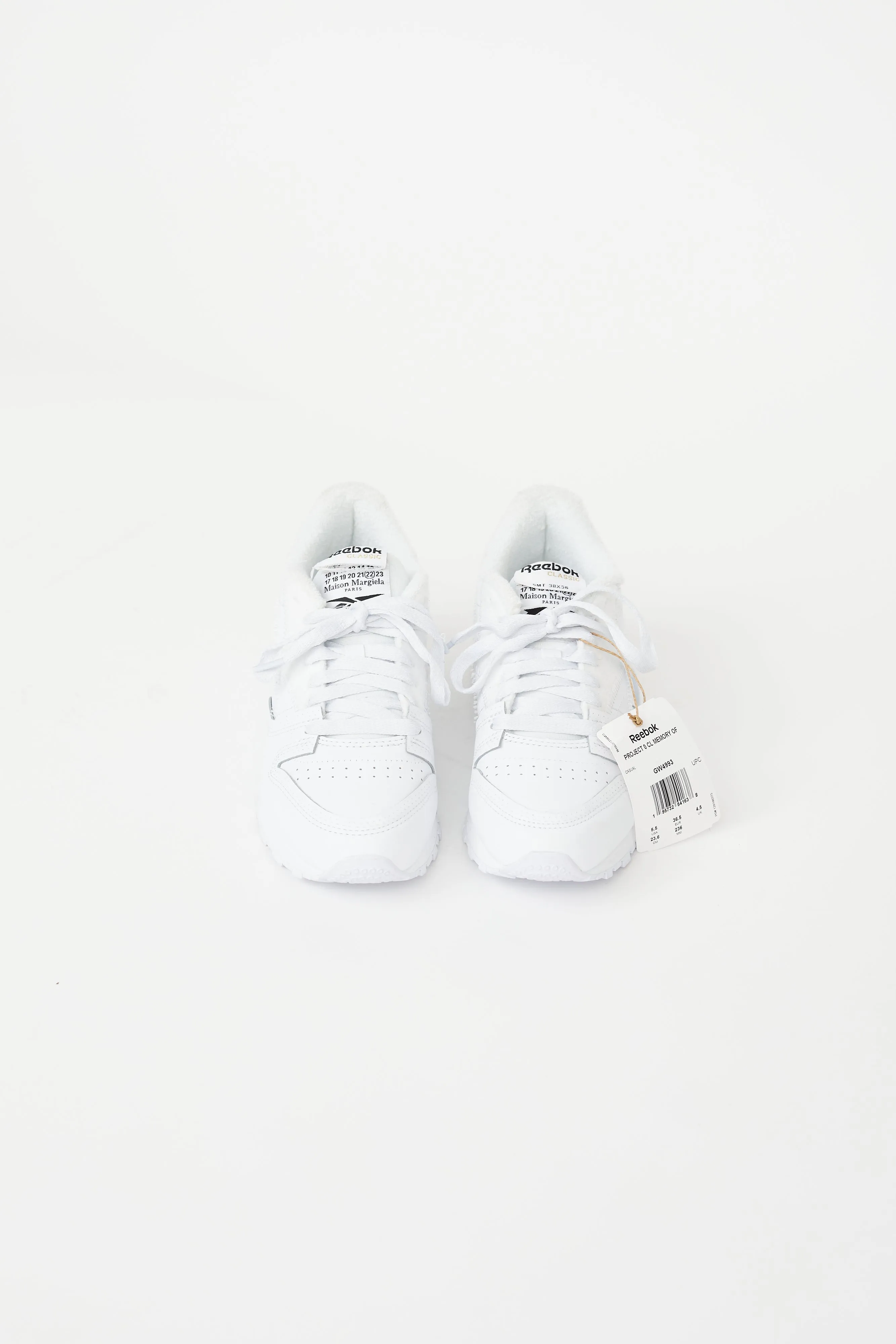 X Reebok White Leather CL Memory Of Sneaker