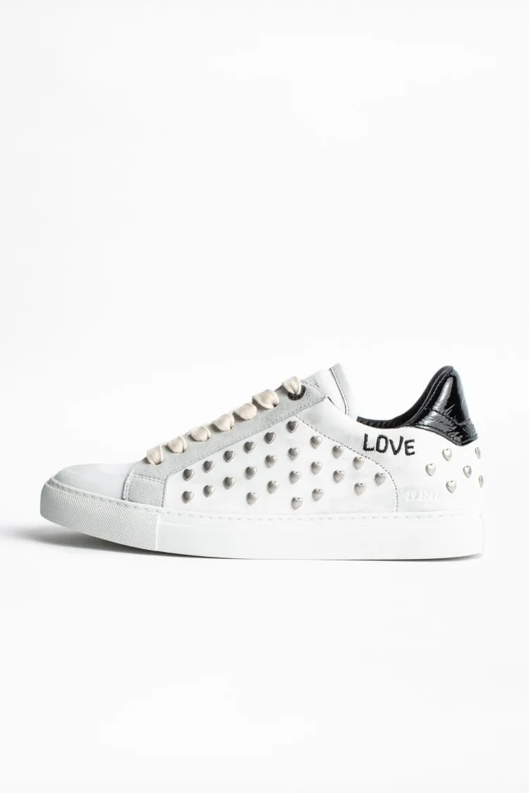 Zadig & Voltaire - White Heart Sneakers in Blanc